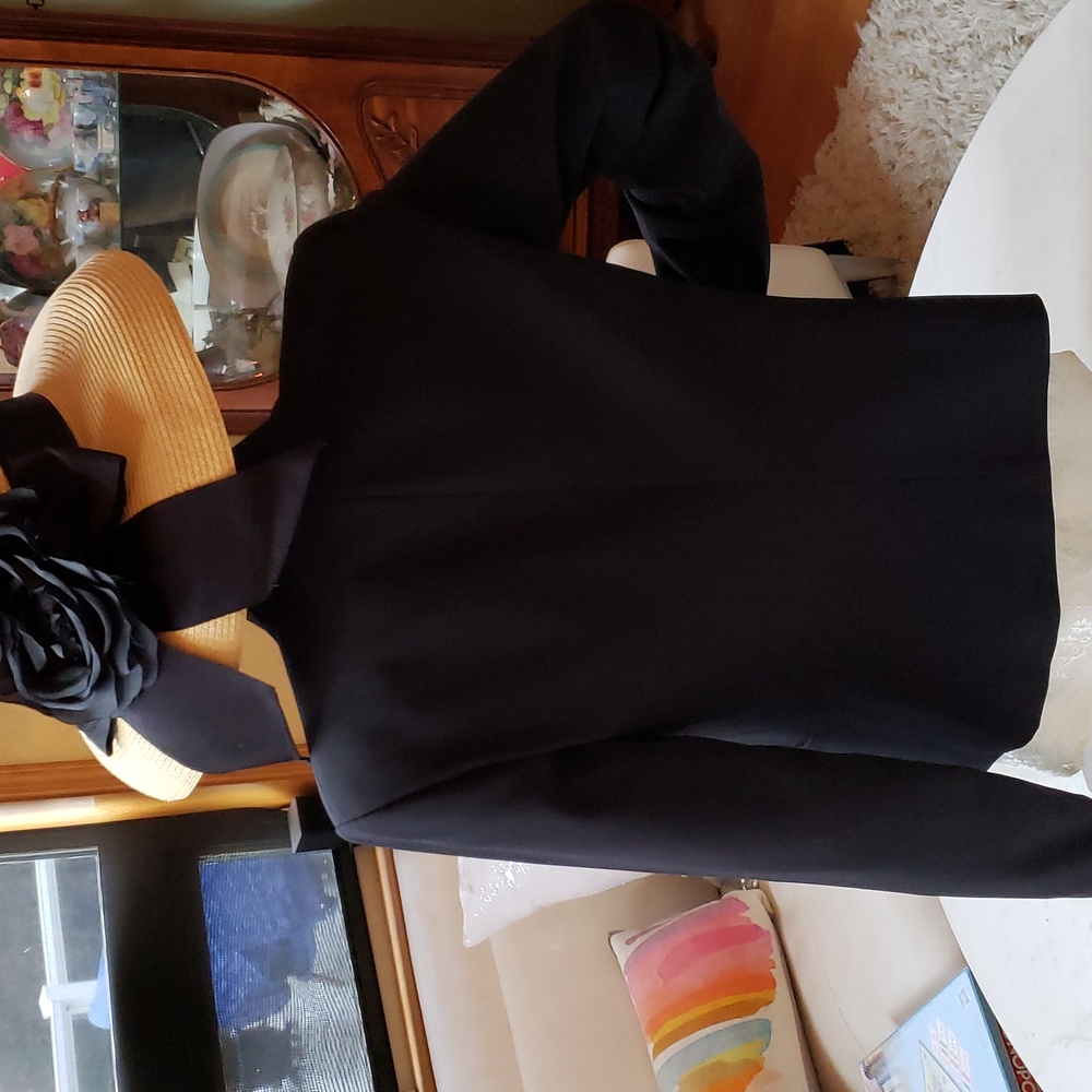 Theory open front wool blend Lanai stretch black jacket size 10 - Picture 7 of 14